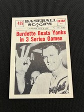1961 BASEBALL SCOOPS NU-CARDS EXMT #435 LEW BURDETTE BASEBALL CARD