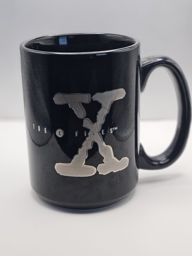 Vintage 1995 XFiles Coffee Mug Black The Truth Is Out There Ceramic Cup
