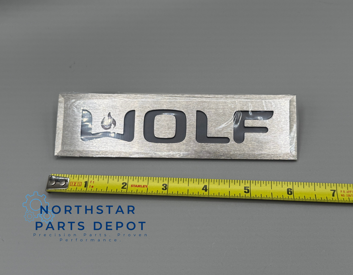815575 | Wolf Range Stove Oven Nameplate | OEM | Adhesive Emblem