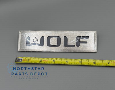 #ad 815575 Wolf Range Stove Oven Nameplate OEM Adhesive Emblem Placard Logo $110.00