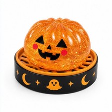 Stressball mit Gesicht Squishy Quetschspielzeug Glitzernd f&uuml;r Halloween