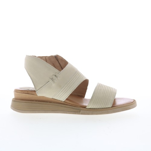Miz Mooz Cece Womens Beige Leather Zipper Wedges Sandals Shoes Miz Mooz Cece Womens Beige Leather Zipper Wedges Sandals Shoes