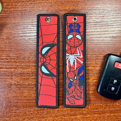 Spiderman Embroidered Keychain Spiderverse Comic Superheroes 1.25x5''