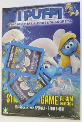 Puffi Travel Secret Forest Album Empty + 5 Bags Collectible Pictures Valuable Coll.