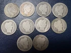 Lot of 10 Silver Barber Dimes - 1902-1916 - No duplicates