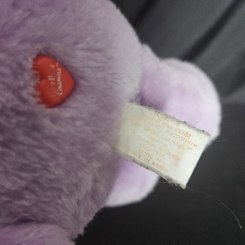 Vintage 1984 Care Bears 13" Stuffed Plush Bright Heart Raccoon Cousin Kenner - Picture 6 of 8