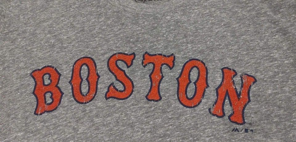 Majestic Threads Boston Red Sox David Ortiz #34 MLB Gray TShirt Size 2XL XXL USA - Image 3 of 4
