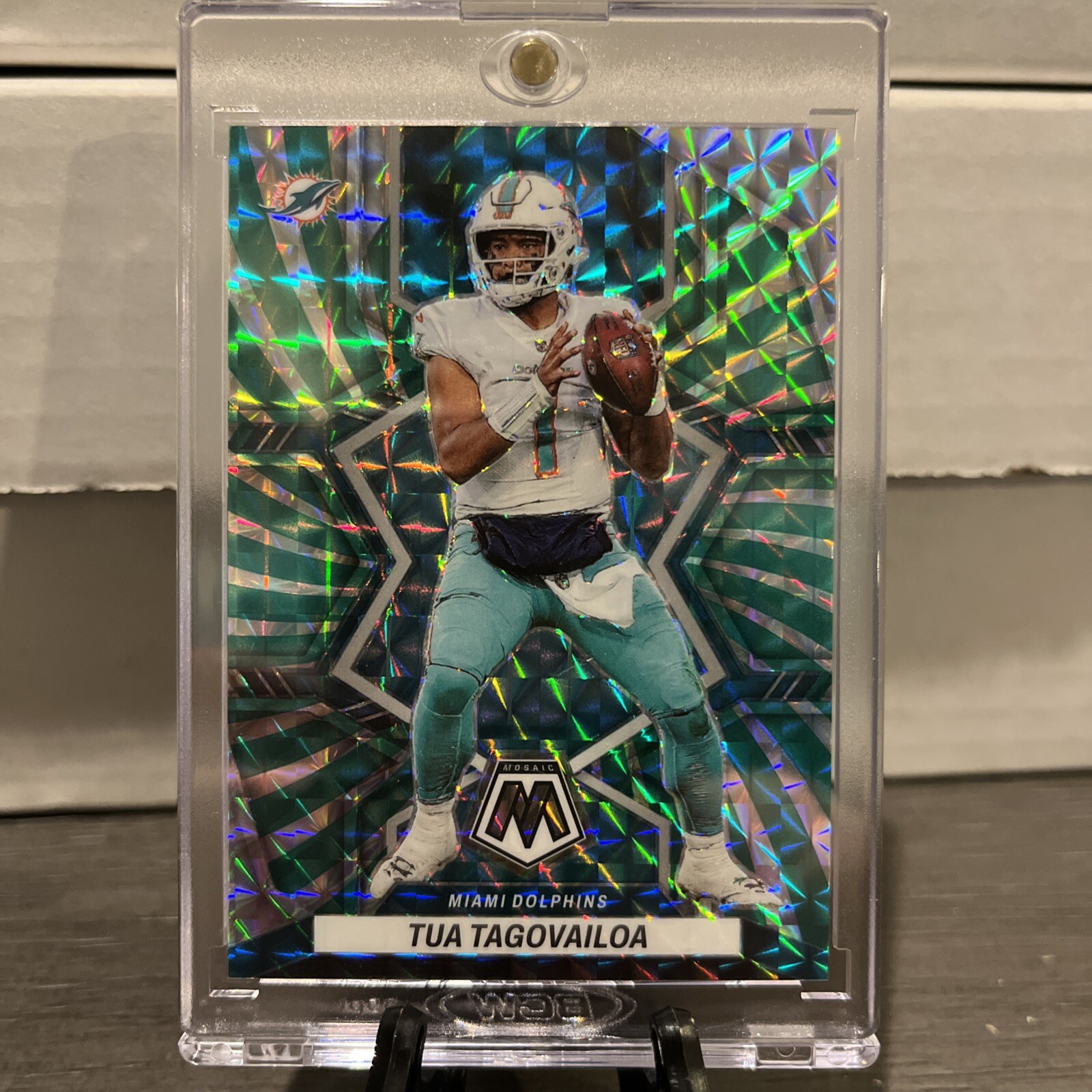 2022 Mosaic TUA TAGOVAILOA #121 Green Swirl FOTL  Miami Dolphins 08/11!