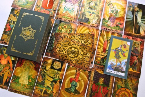 3"x5" Borderless PVC Plastic Waterproof Tarot Deck Tarot Guidebook Gift Box - Picture 7 of 24