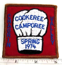 Vintage 1974 Chagrin Valley Cookeree Camporee Patch Chef's Hat Ohio Scouts BSA