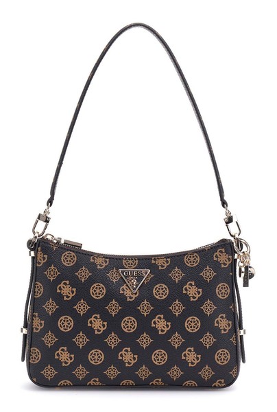 Guess Eco Erica Top Zip Shoulder Bag Schultertasche Tasche Mocha Logo Neu-image