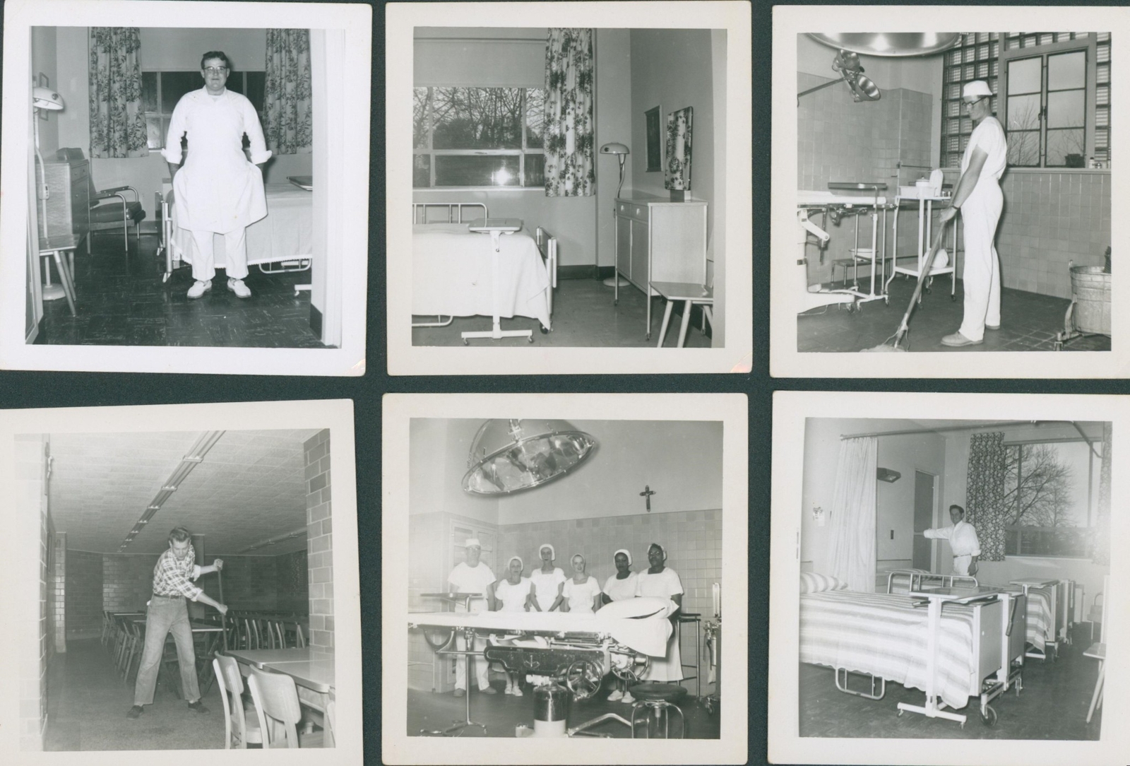 1954 Photo Snapshot Lot Hospital Staff Surgery Millersburg OH Pomerene