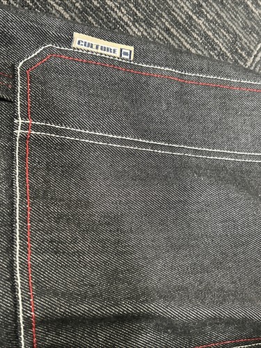 vintage Culture Grunge Black jeans Skaters Denim Y2K Hip Hop 36x34 Carpenter - Picture 3 of 15
