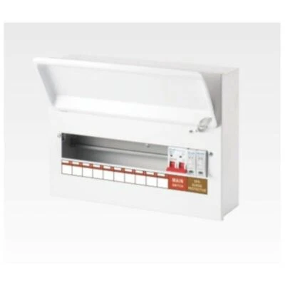 LIVE ELECTRICAL Live Metall verkleidet Verbrauchereinheit c/w 100A Hauptschalter + SPD & Typ A RCBOs