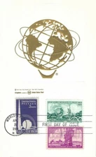 1244 5c NY WORLD'S FAIR COMBO - Unknown cachet on folded card