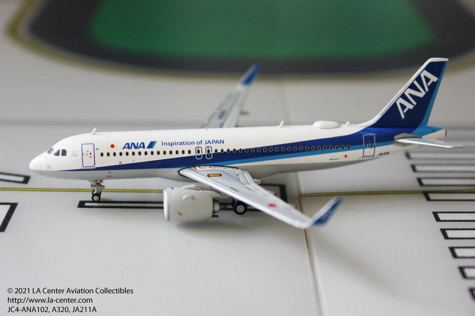 JC Wing All Nippon (ANA) Airbus A320 in Standard Color Diecast Model 1:400