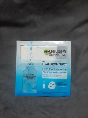 Garnier Skin Active Hyaluron Shot Fresh-Mix Tuchmaske Polstert & glättet  Neu !