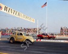 NHRA Steve Korney Goldfinger Anglia, Flintstone Drag Racing 8x10 Photo 5