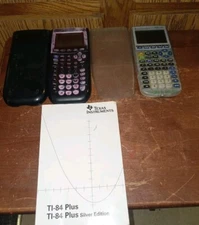 Texas Instruments TI-84 Plus with Manual & TI-83 Plus Graphing Calculator *READ