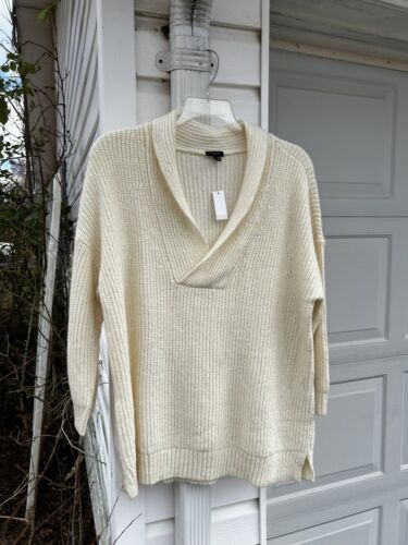 NWT Talbots Cozy Cream Shawl Collar Long Sleeve Sweater 2X 18W 20W - Picture 1 of 4