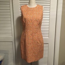 Laundry Vintage White Orange Floral Sheath Dress