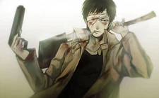 Anime Axe Bandage Black Hair Blood Cigarette Coat  Gaming Mat Desk 50647