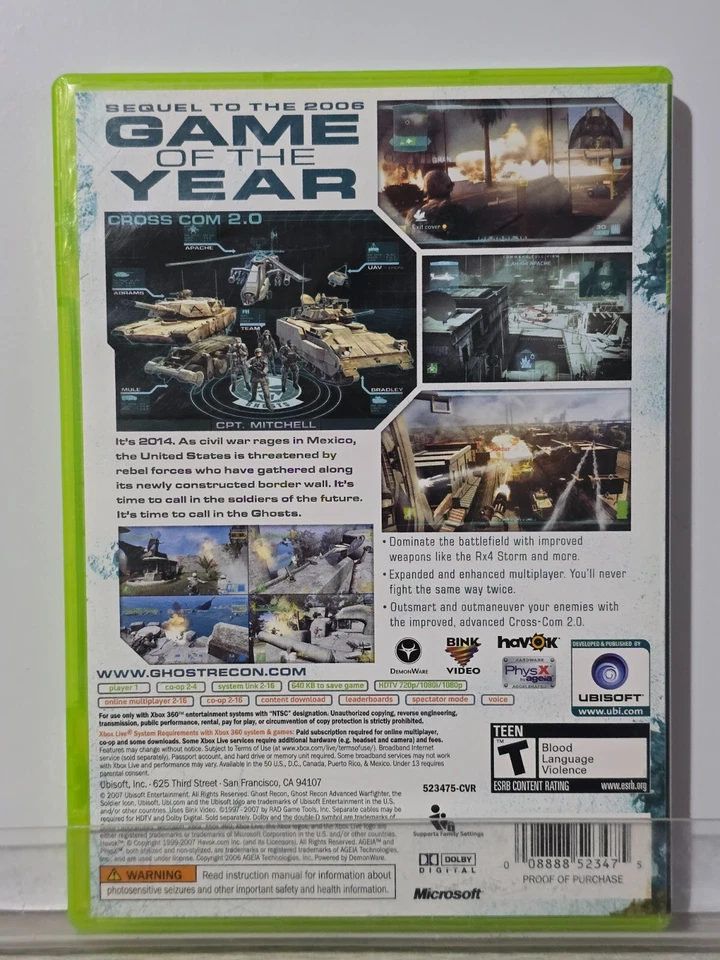 Tom Clancy's Ghost Recon: Advanced Warfighter 2 Xbox 360 Tested CIB - Image 3 of 3