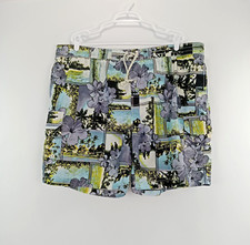 Caribbean Joe Mens Swim Trunks Surf Beach Multicolor XXL MESH Lined Inseam 7"