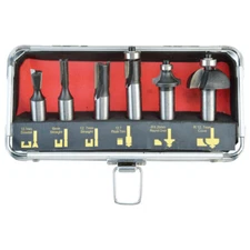 SMATO 6 Piece Router Bit Set 1/2" 12mm Shank Bits BRAND NEW with Aluminum