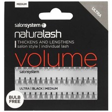 Salon System Naturalash Volume Individual Lashes - Medium Black - Bulb Free