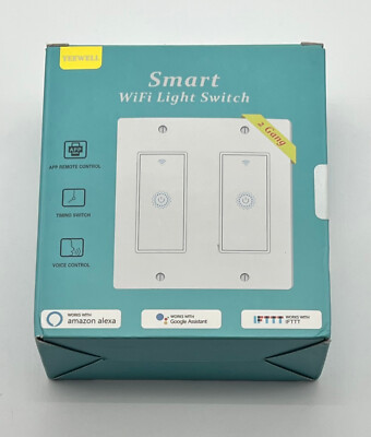 Yeewell Smart WiFi Light Switch  2 Gang Works with Amazon Alexa