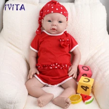 IVITA 20" Reborn Baby Big Girl Baby Full Body Silicone Big Doll Kids Gift