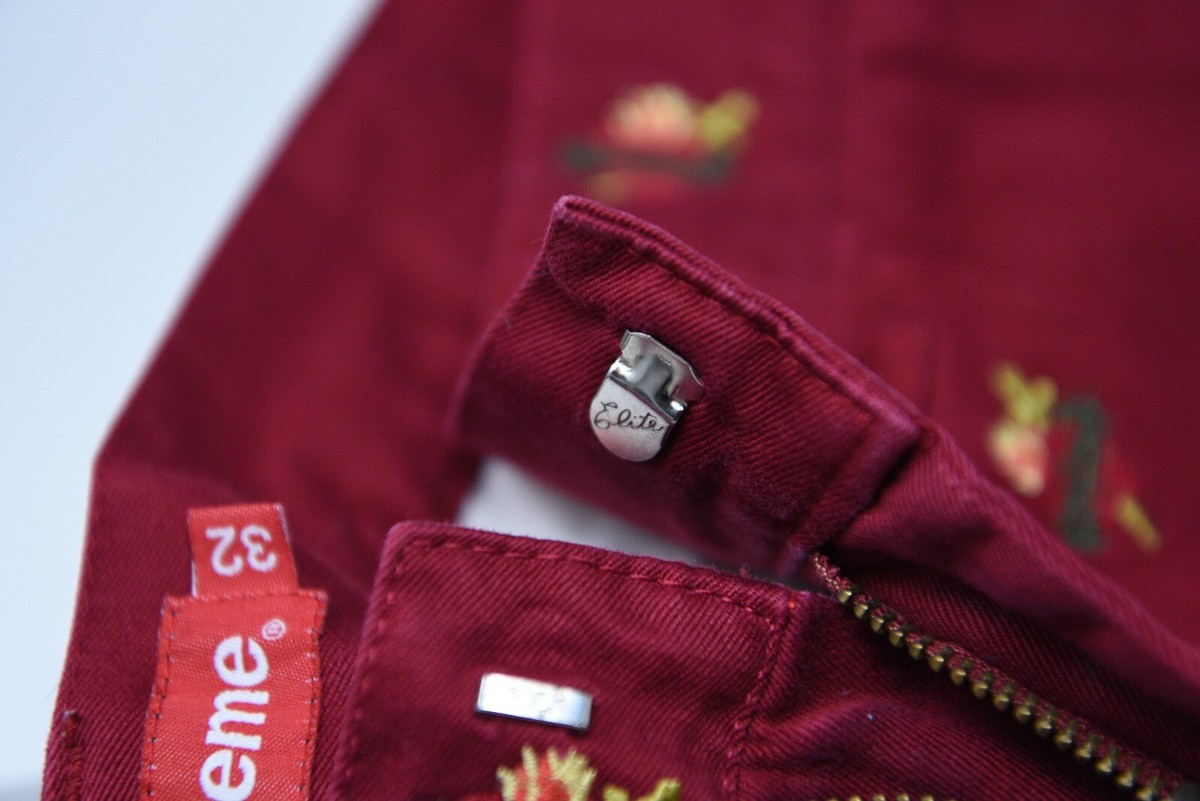 Supreme Sacred Hearts Light Burgundy Work Pants Mens 32 FW17 Supreme Sacred Hearts Light Burgundy Work Pants Mens 32 FW17