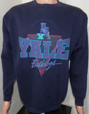 Yale University Bulldogs Vintage Graphic Crewneck Sweatshirt Large Bull Dogs