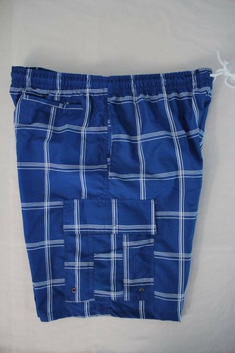 Pantaloncini da bagno da uomo 2XL XXL costume da bagno blu tasche foderate spiaggia - Foto 3 di 3