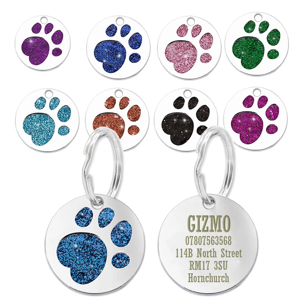 Dog Tag Personalised ID Tags for Dogs/Cats Custom Pet Tag Engraved Dog Name Tag