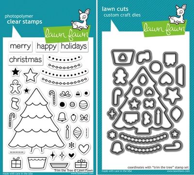 Lawn Fawn Trim the Tree LF574 Dies or LF564 Stamps Christmas Tree & Ornaments