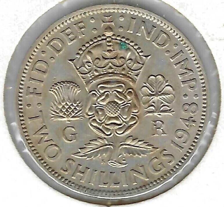 1948 Great Britain Circulated 2 Shilling Florin George VI Coin! | eBay