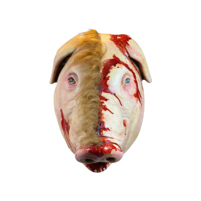 Motel Hell Pig Mask Horror Movie Collectible Hog Farmer Vincent Halloween Decor