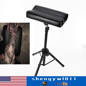 Portable Tattoo Armrest Leg Rest Tripod Stand Chair Sponge Pad Height Adjustable