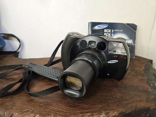 Samsung ECX1 Panorama FA Porsche 35mm Film Camera Zoom Lens + Manual + Bag Works - Picture 3 of 11
