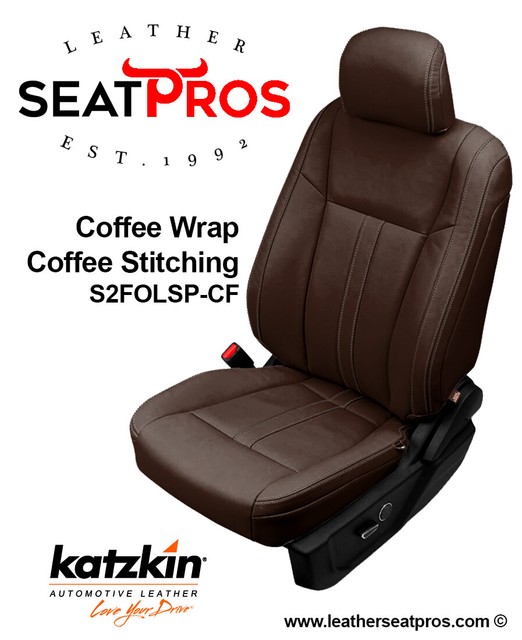 KATZKIN Leather Seat Covers 20152020 Ford F150 SuperCrew SuperCab XLT Coffee eBay