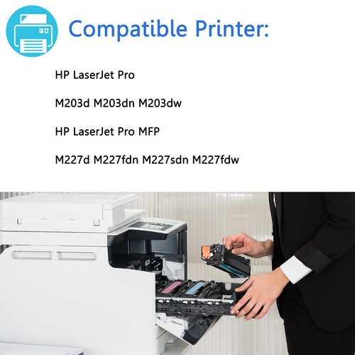 Cartucho de tóner 3PK CF230X 30X compatible para HP LaserJet M203dn M203dw M227fdw - Imagen 2 de 20
