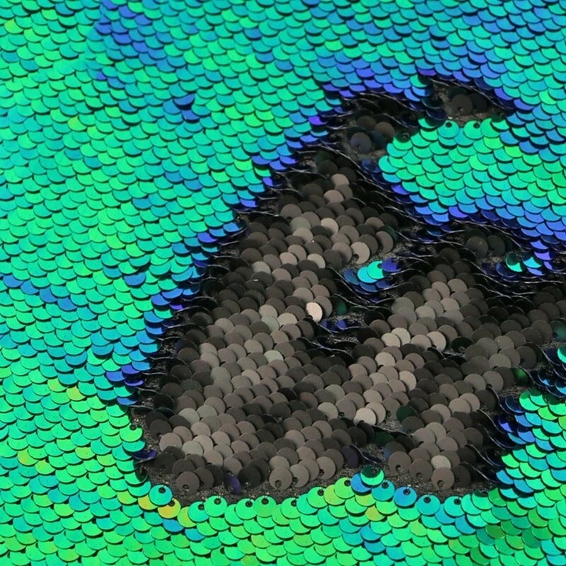 Wendbar Stoff Pailletten Flip Glänzend Zwei Ton Mermaid DIY Material Tuch Nähen - Bild 4 von 4