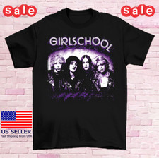 Girlschool Band Glasgow Album Short Sleeve Tee Shirts For Adult Black