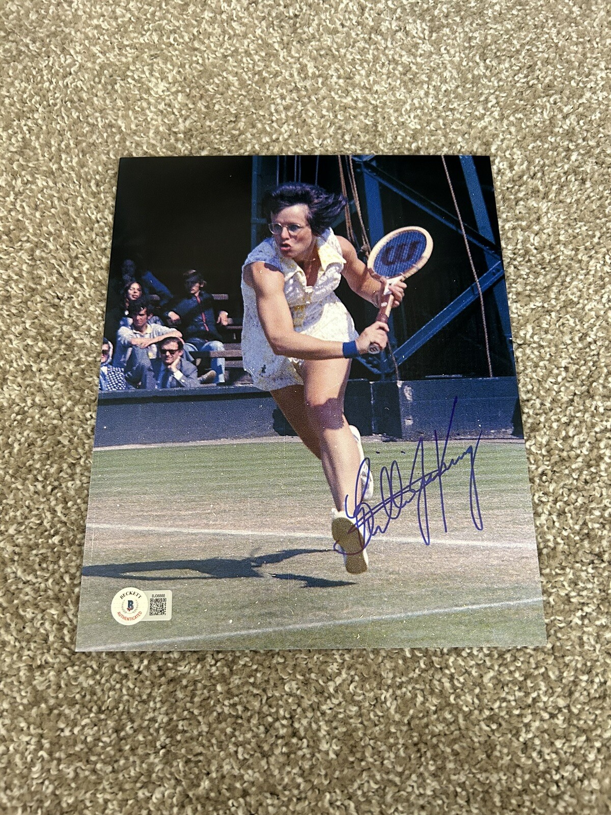 BILLIE JEAN KING Signed Autograph 8x10 Photo BJK TENNIS LEGEND BAS ...