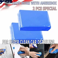 2PCS Car Clay Bar Kit Auto Vehicle Detailing Magic Cleaning Remove Wash Blue Mud