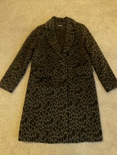 Finesse Coat Leopard Print Black/broawn (size 10)