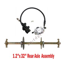 32" Go Kart Rear Axle Kit Brake Disc Assembly for Go Kart Quad ATV Drift Trikes