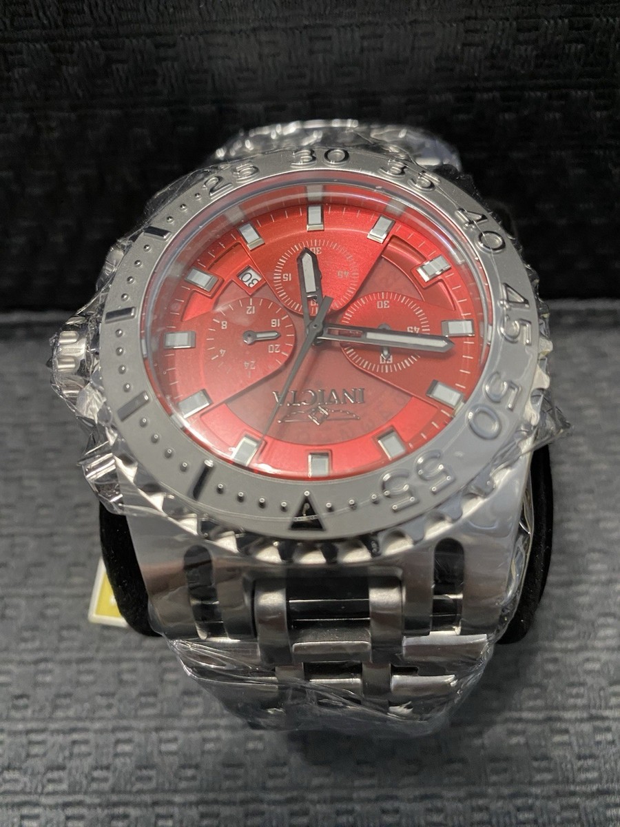 Invicta 50mm Chaos Coalition Forces Silver W/ Red Dial Quartz